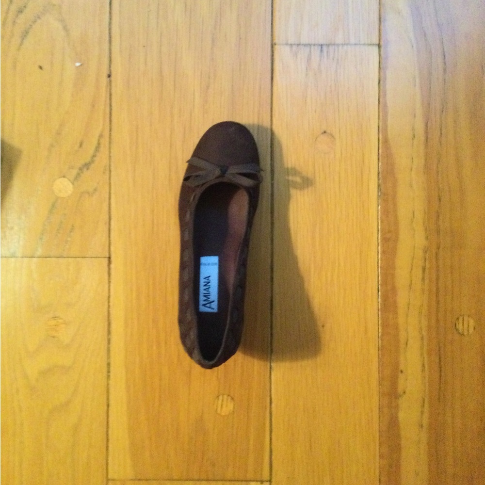 Amiana Brown Suede Petite Women's Low Heels Size 4 - for Petite Women or Girls